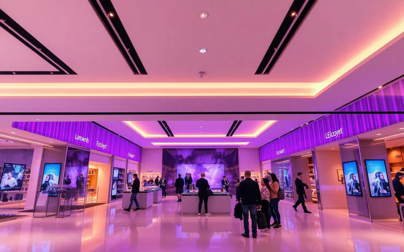 Merchants and technologists reviewing intelligent infrastructure for retail and consumer brands